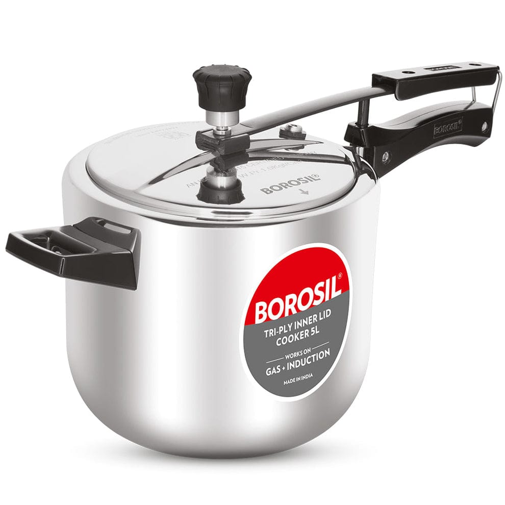 Borosil SS Triply Inner Lid Cooker 5L - Cookware | Buy online on ZillyBuy