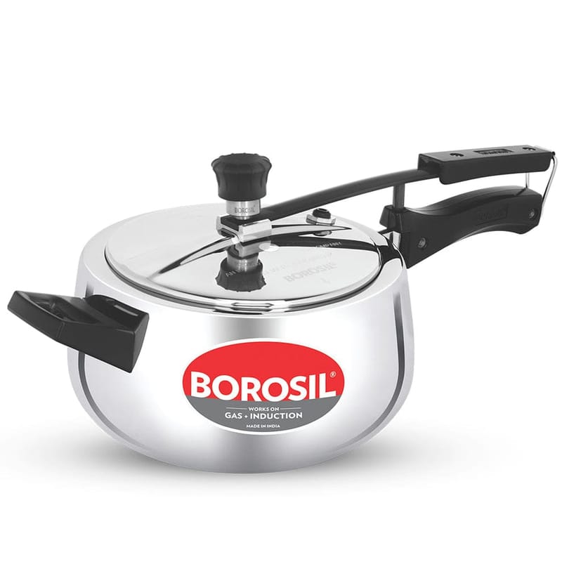 Borosil Pronto Tri-ply Inner Lid Pressure Cooker 3.5L - Cookware | Buy online on ZillyBuy