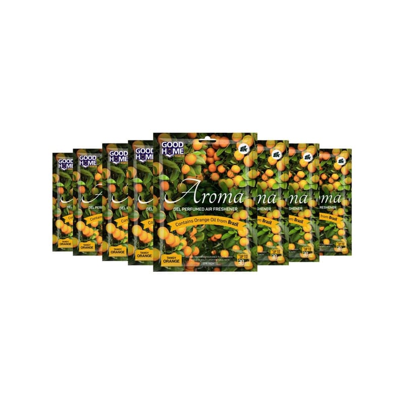 Good Home Air Freshener Aroma Gel |Long Lasting Premium Fragrance Booster |Skin Friendly for Home/Office/Bathrom(Tangy Orange - Pack of 8, 10g x 8) - Fresheners and Repellents | Buy online on ZillyBuy