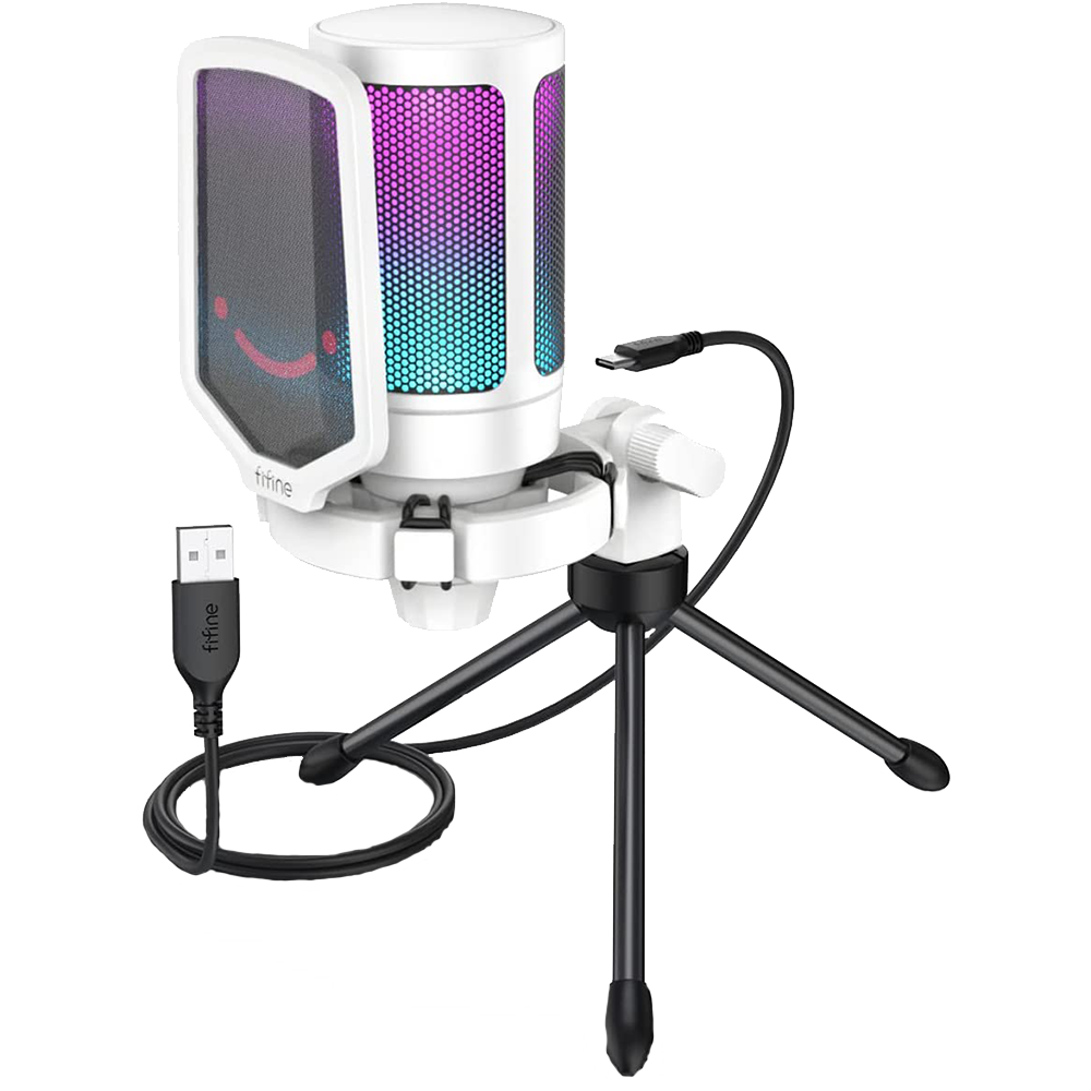 Fifine Ampligame - A6V USB Gaming Microphone (White) - Microphone | Buy online on ZillyBuy