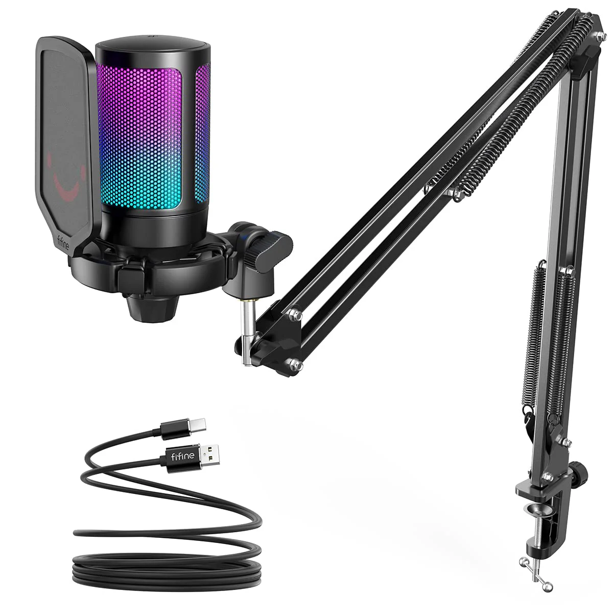 Fifine Ampligame A6T - Gaming USB Microphone Kit (Black) - Microphone | Buy online on ZillyBuy