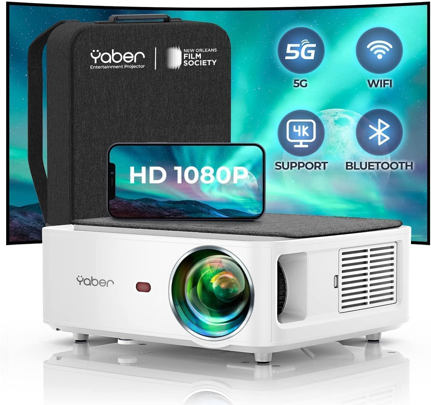 Yaber V6 - Mini Projector for Phone/TV Stick/PC