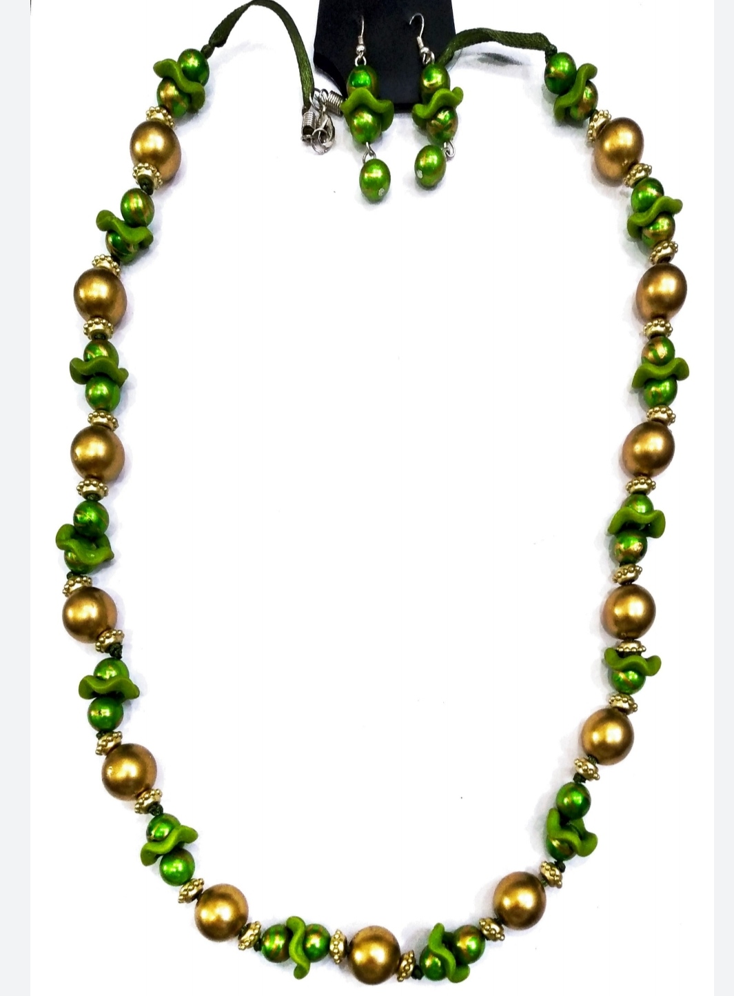 Trendy beads necklace & earrings