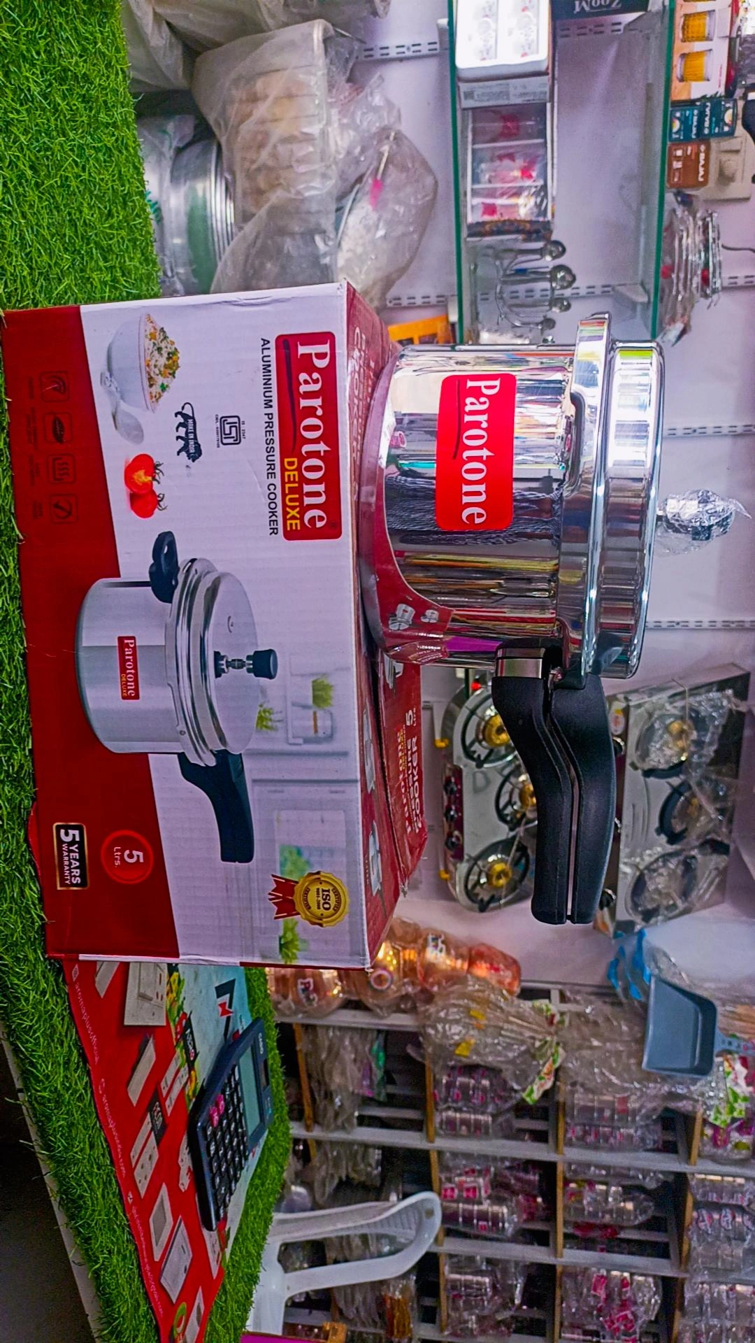 Parotone aluminium outerlid pressure cooker 5LTR