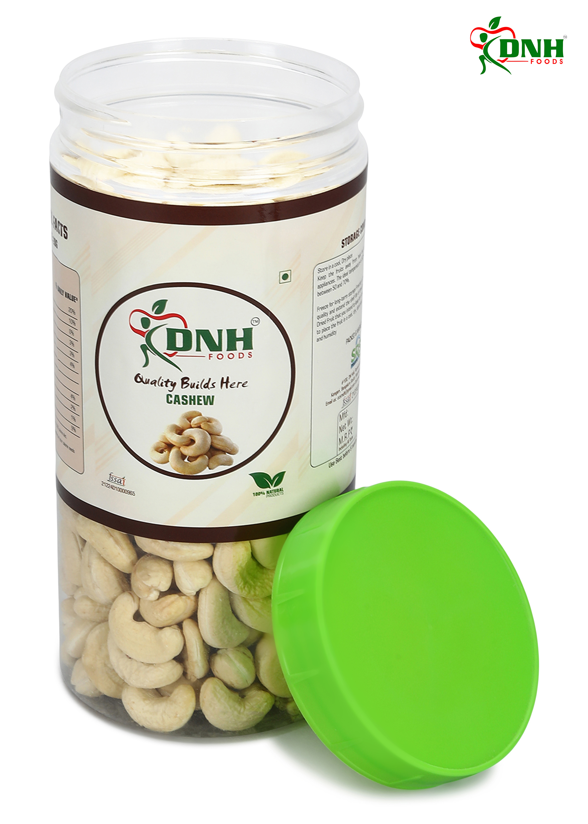 DNH FOODS CASHEW W320 | PREMIUM QUALITY | 500 GRAMS