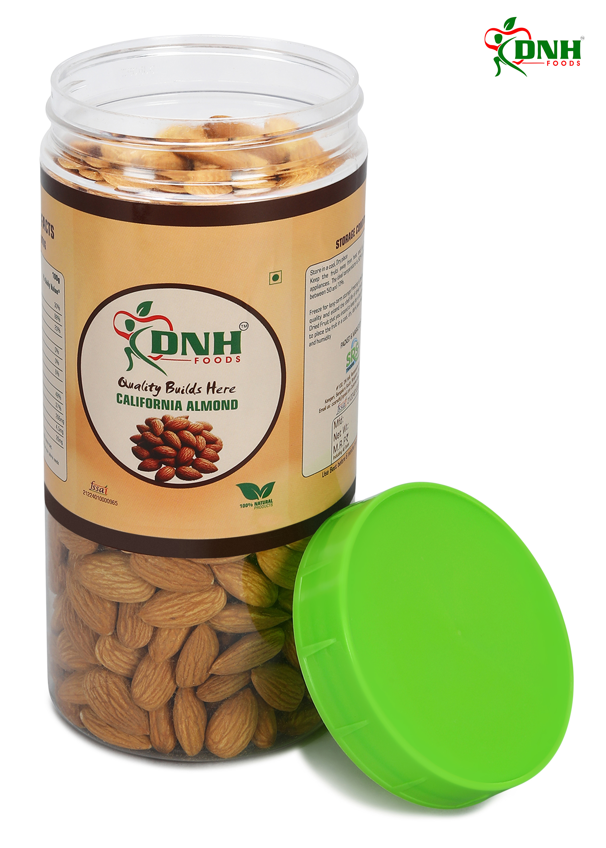 DNH FOODS ALMONDS CALIFORNIA NP | PREMIUM QUALITY | 150 Gms