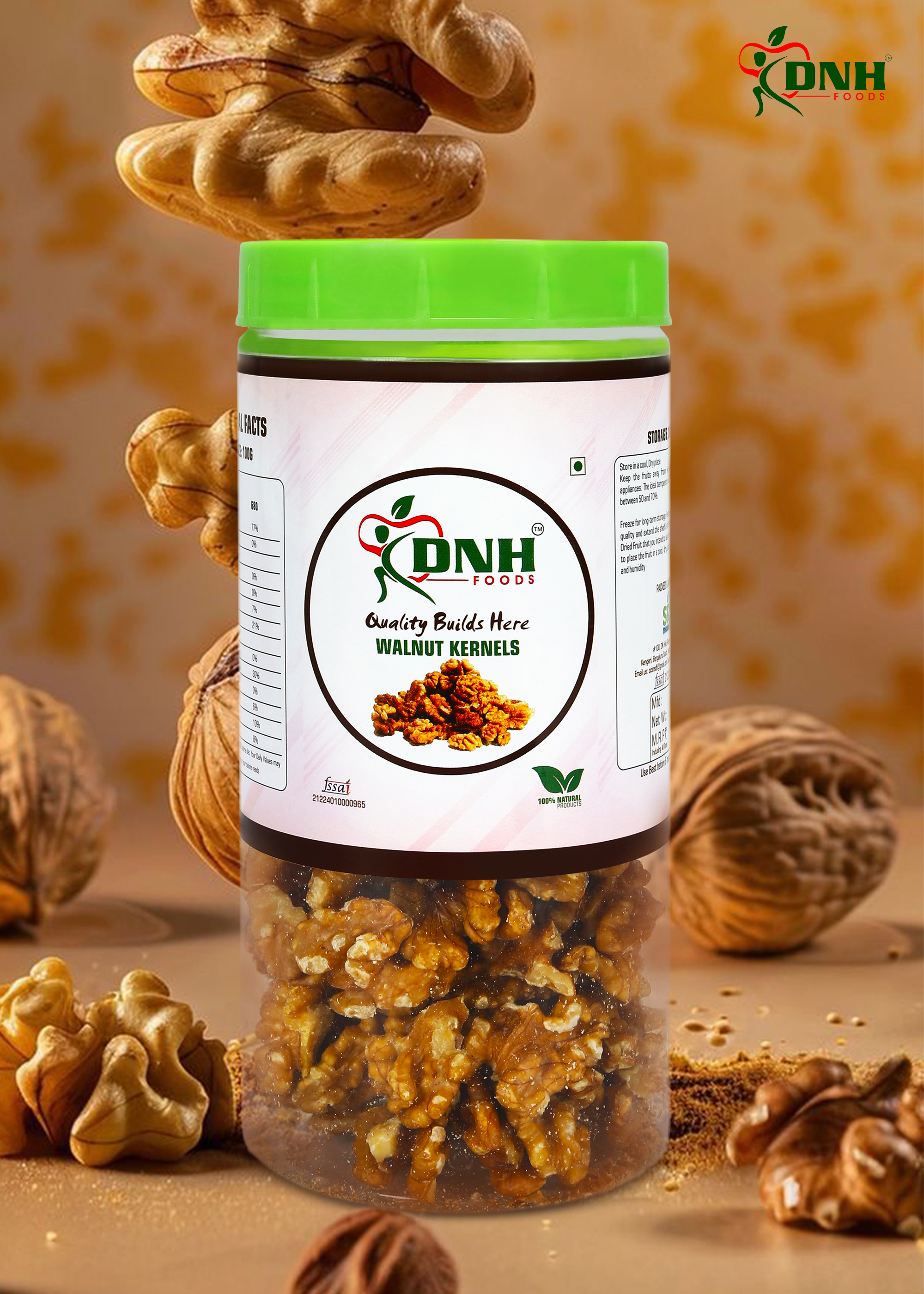 DNH FOODS WALNUT | PREMIUM QUALITY | 250 Grams