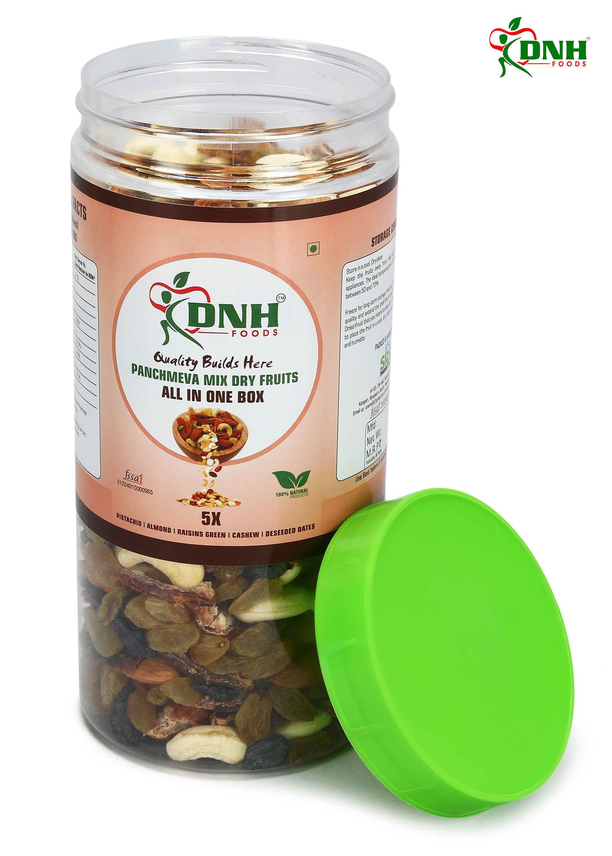 DNH FOODS PANCHMEVA DRY FRUITS MIX| FIT FOR FASTING | PREMIUM QUALITY | 1 Kg