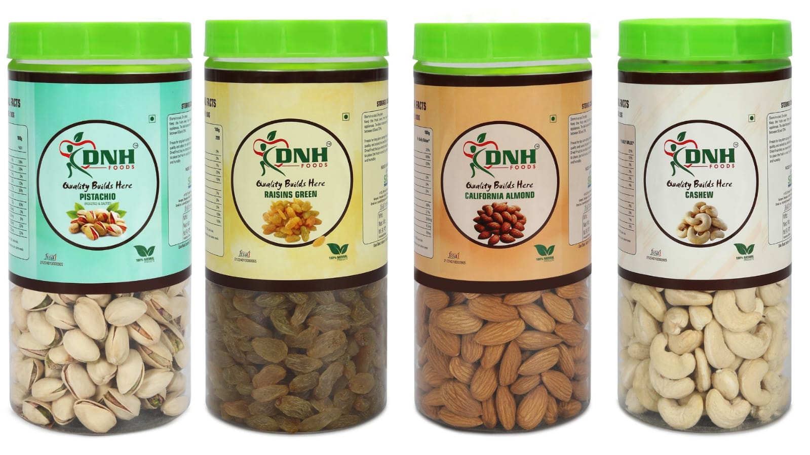 DRY FRUITS COMBO 600 GRAMS  PACK  150G X 4 PC