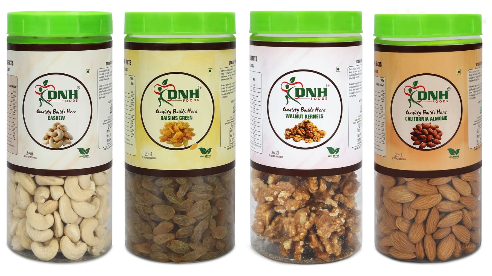 DRY FRUITS COMBO 2 KG  PACK 500G X 4 PC