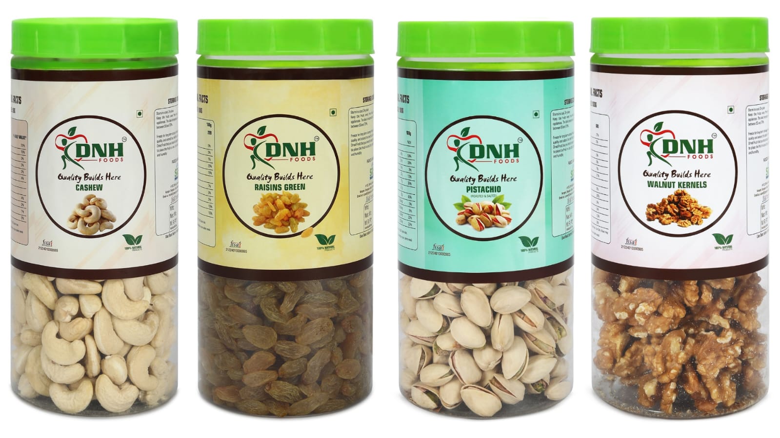 DRY FRUITS COMBO 2 KG  PACK 500G X 4 PC