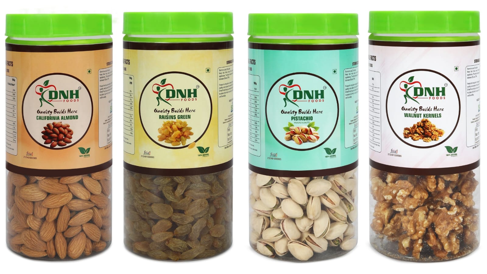 DRY FRUITS COMBO 1 KG  PACK  250G X 4 PC