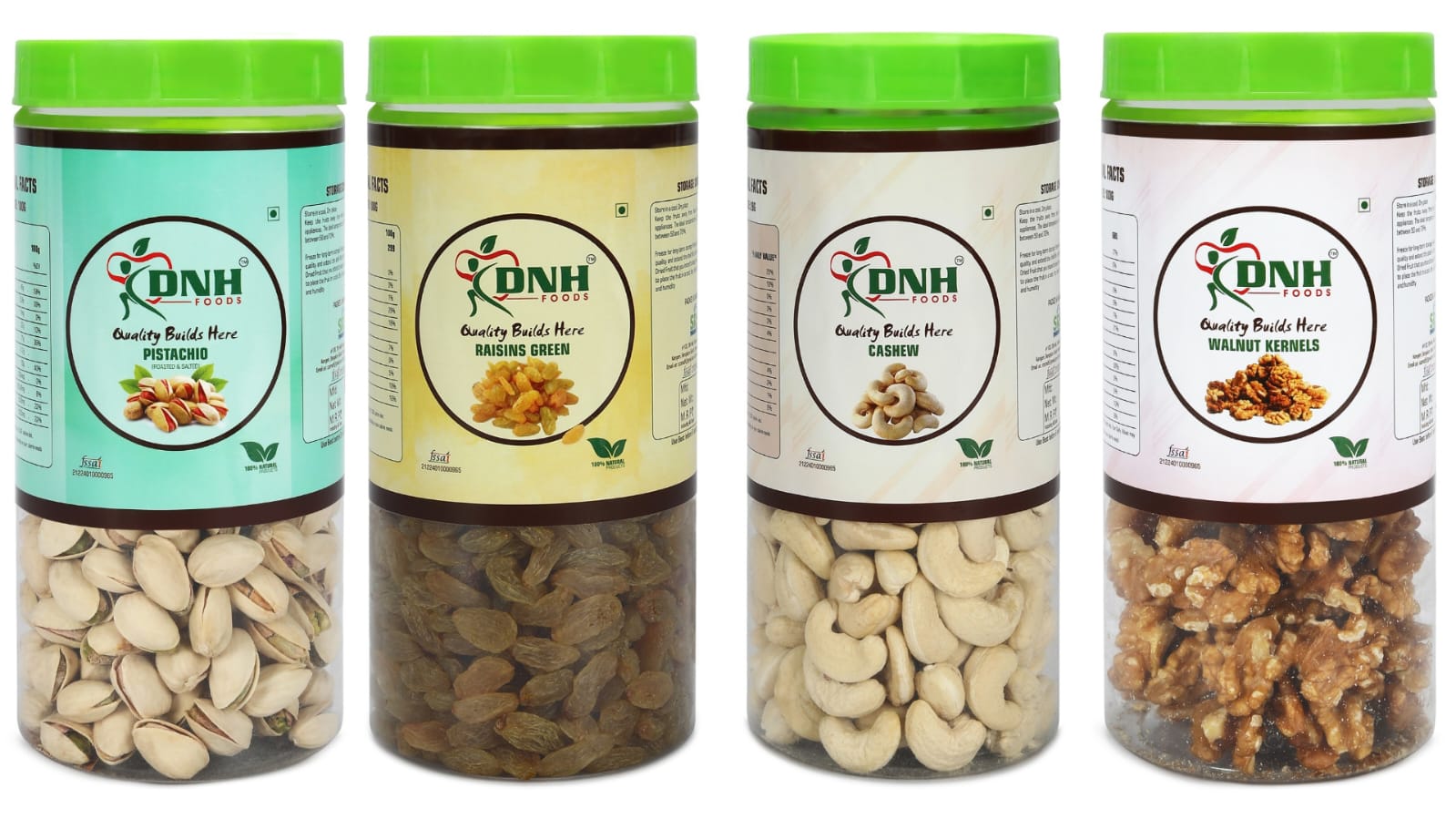 DRY FRUITS COMBO 2 KG  PACK 500G X 4 PC