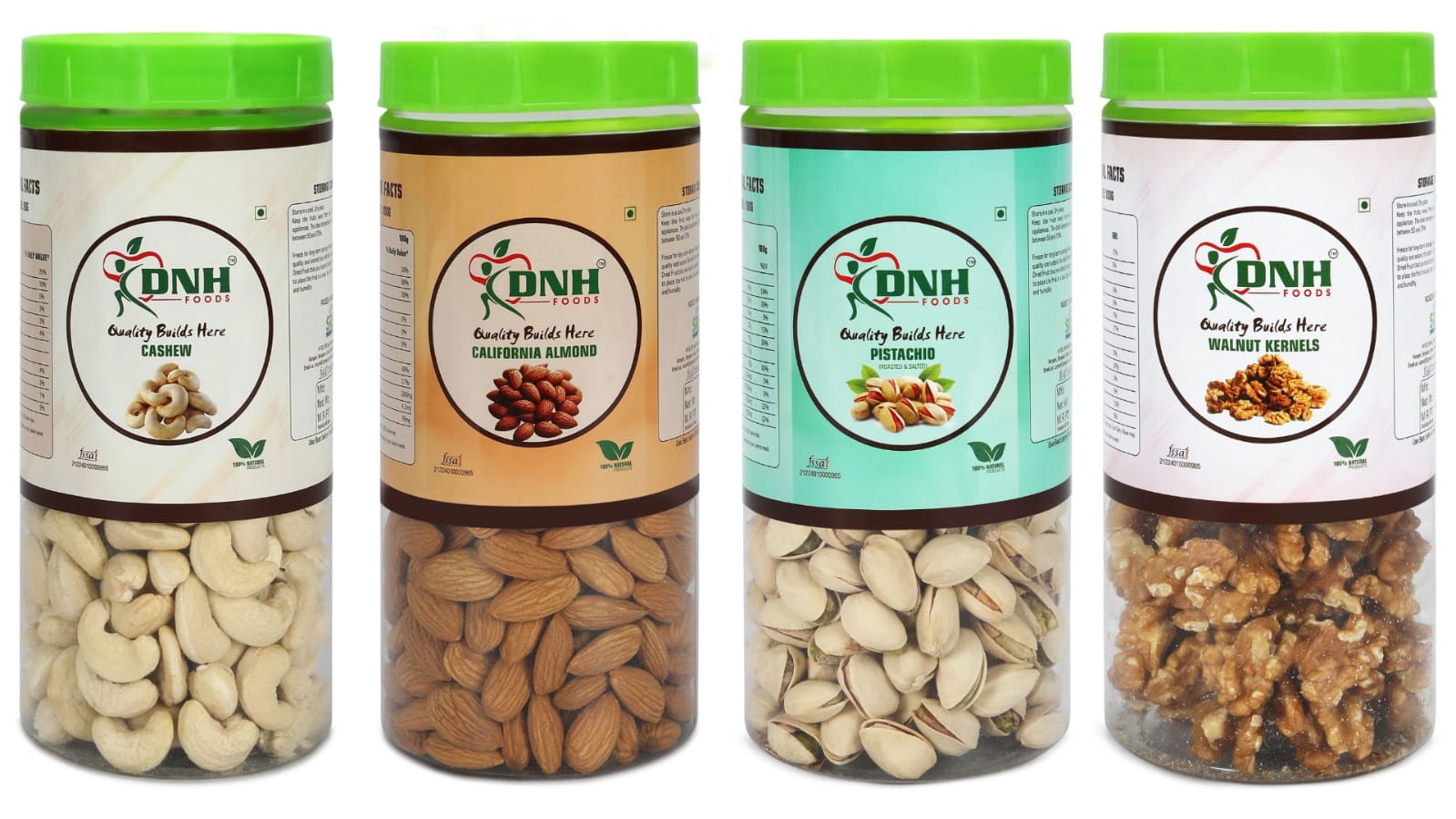 DRY FRUITS COMBO 2 KG  PACK 500G X 4 PC