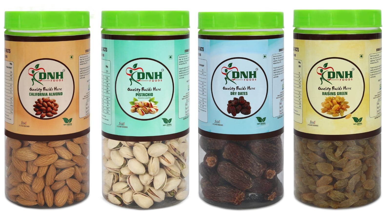 DRY FRUITS COMBO 2 KG  PACK 500G X 4 PC