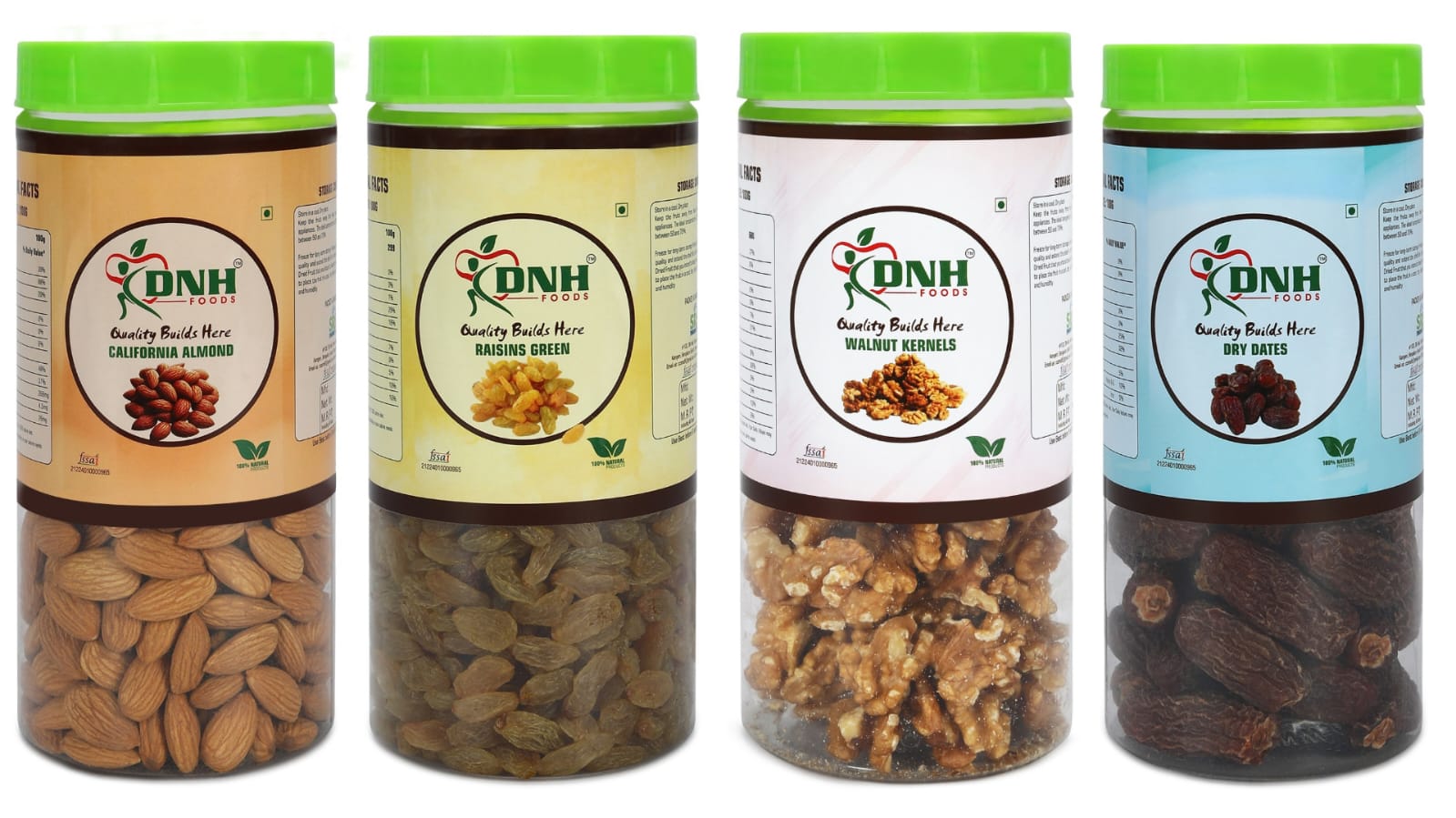 DRY FRUITS COMBO 600 GRAMS  PACK  150G X 4 PC