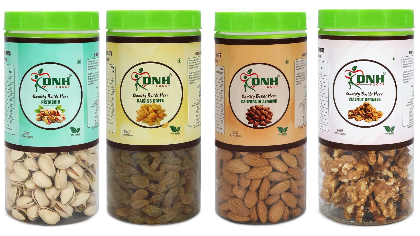 DRY FRUITS COMBO 2 KG  PACK 500G X 4 PC
