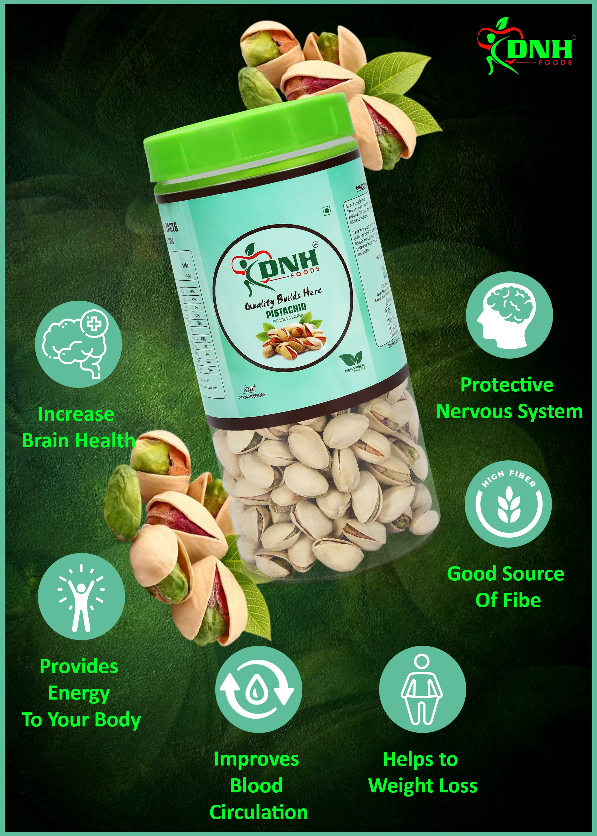 DRY FRUITS COMBO 2 KG  PACK 500G X 4 PC