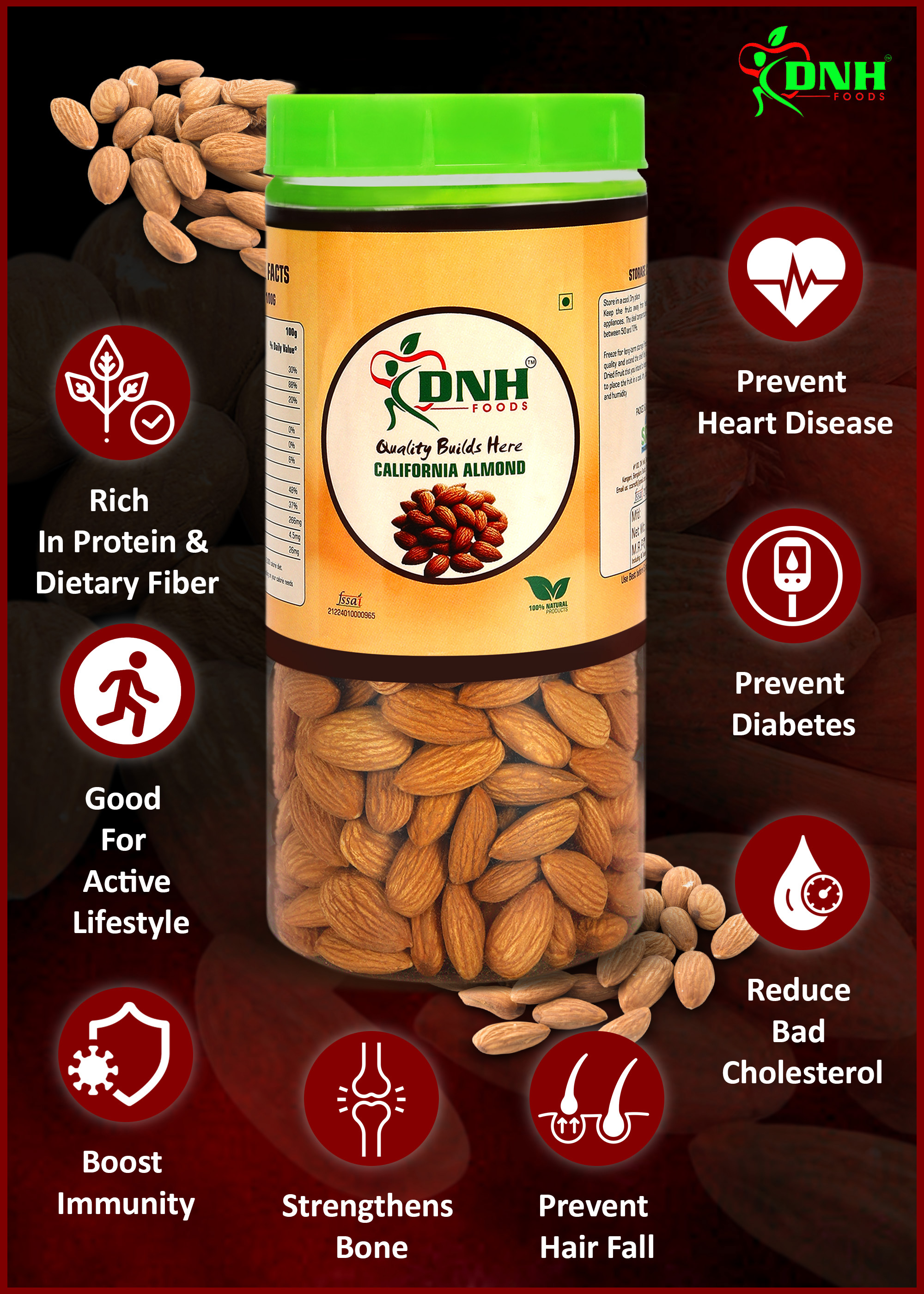 DRY FRUITS COMBO 2 KG  PACK 500G X 4 PC