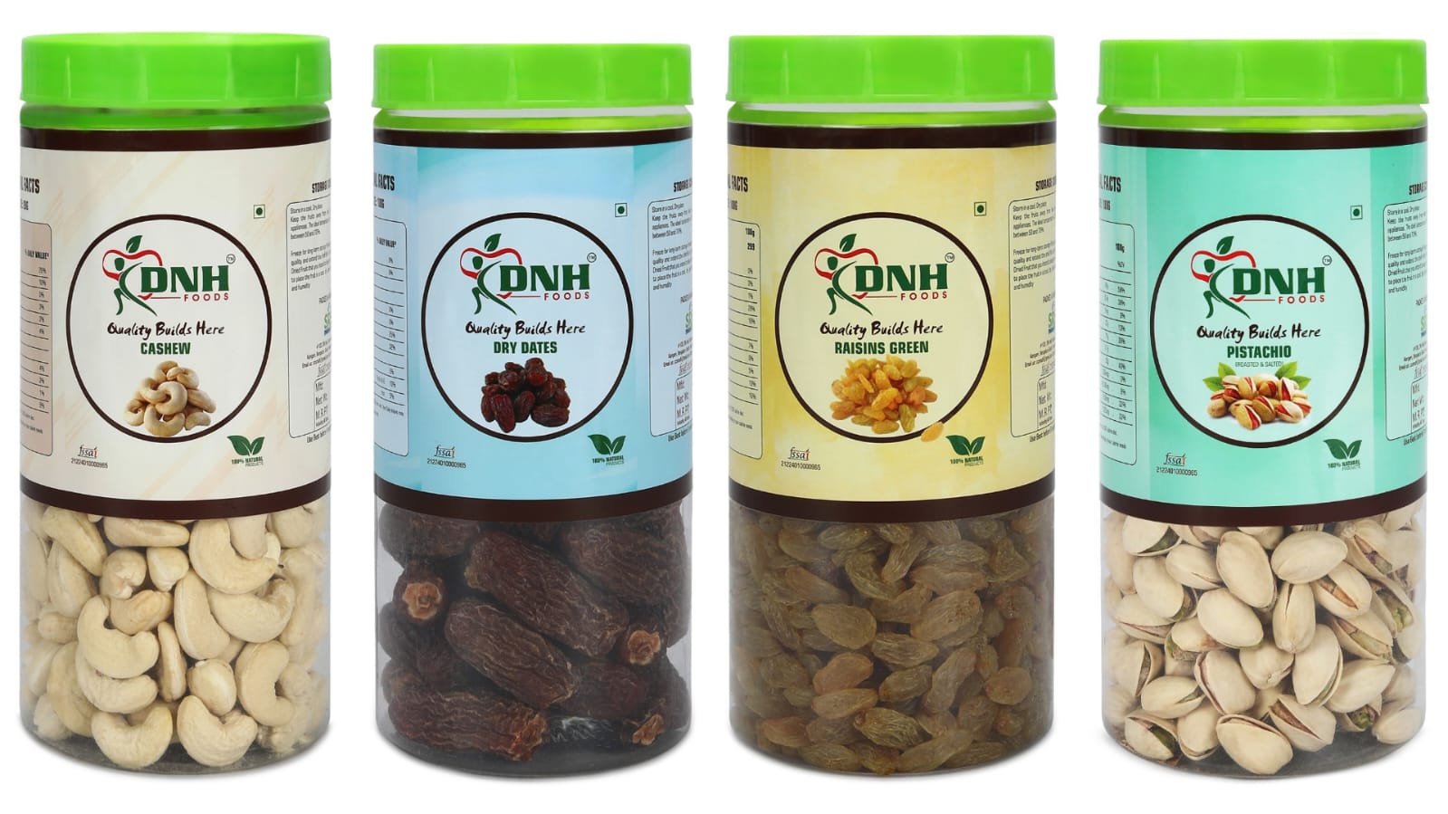 DRY FRUITS COMBO 2 KG  PACK 500G X 4 PC