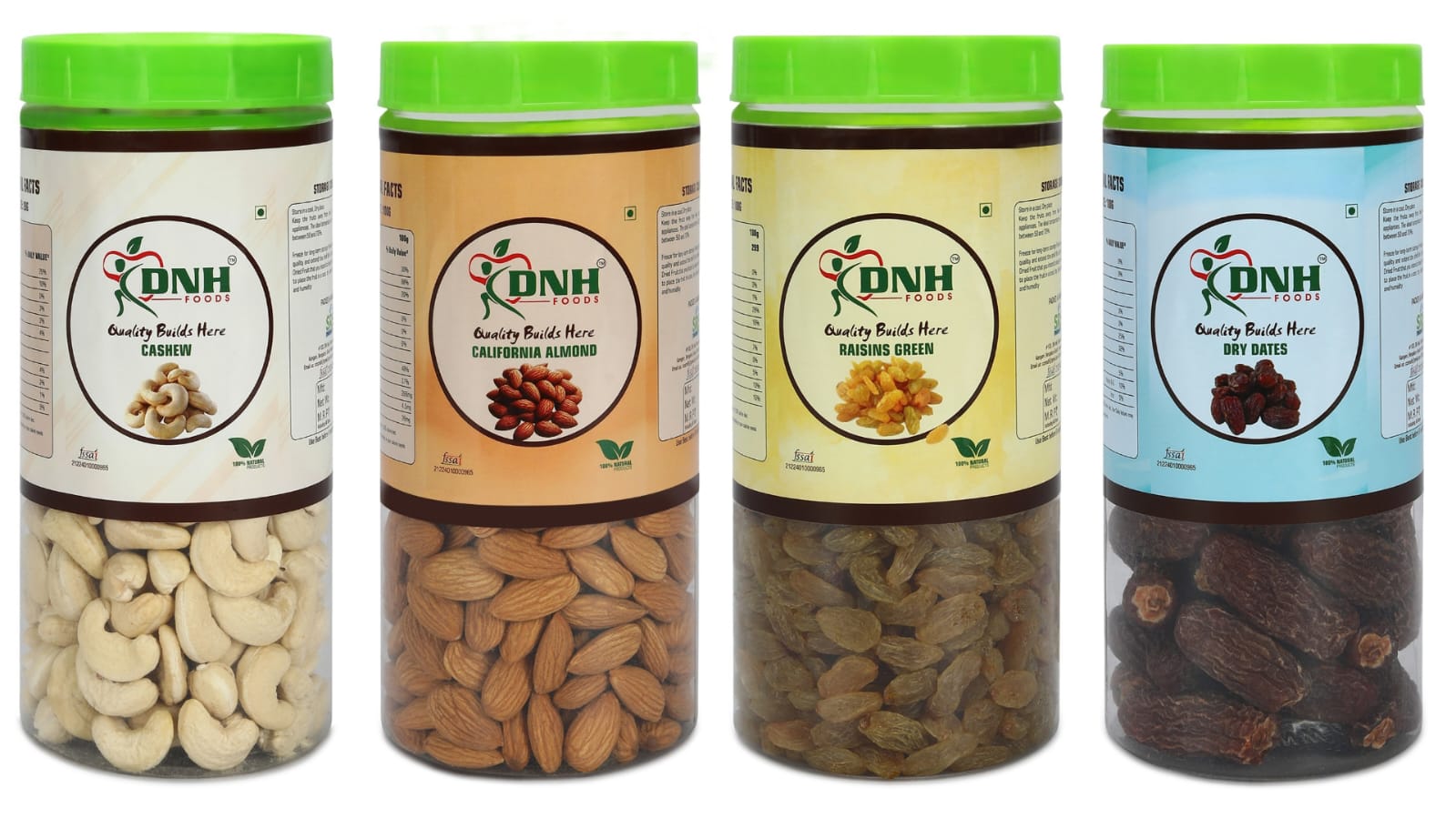DRY FRUITS COMBO 2 KG  PACK 500G X 4 PC