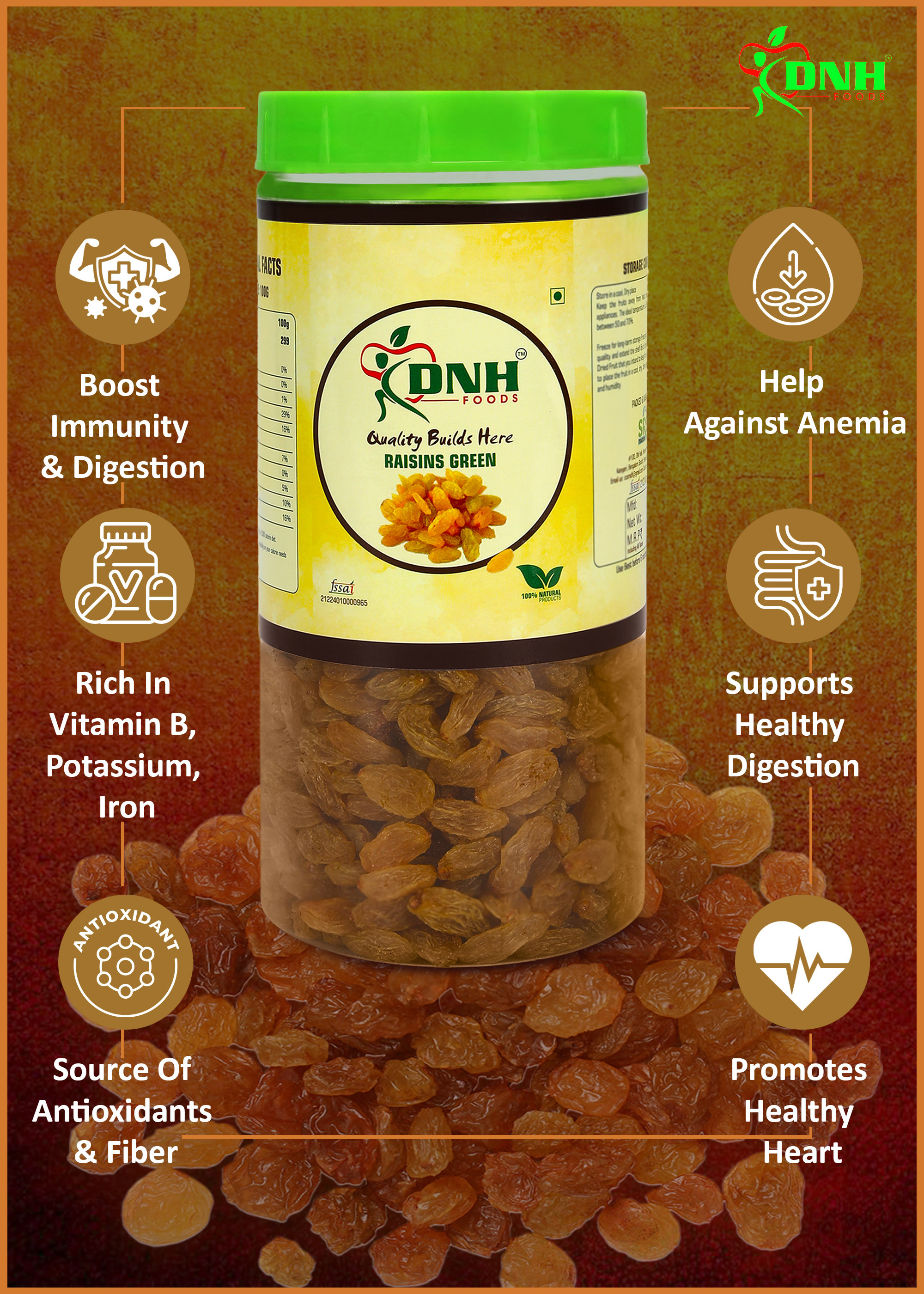 DRY FRUITS COMBO 2 KG  PACK 500G X 4 PC