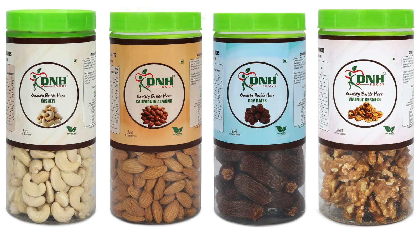 DRY FRUITS COMBO 2 KG  PACK 500G X 4 PC