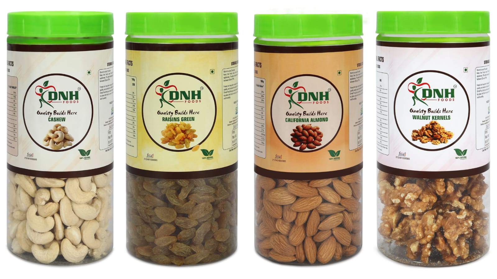 DRY FRUITS COMBO 2 KG  PACK 500G X 4 PC