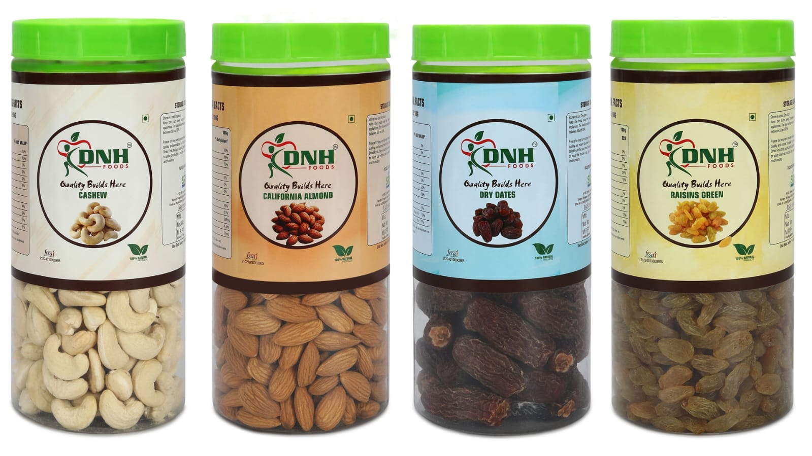 DRY FRUITS COMBO 2 KG  PACK 500G X 4 PC