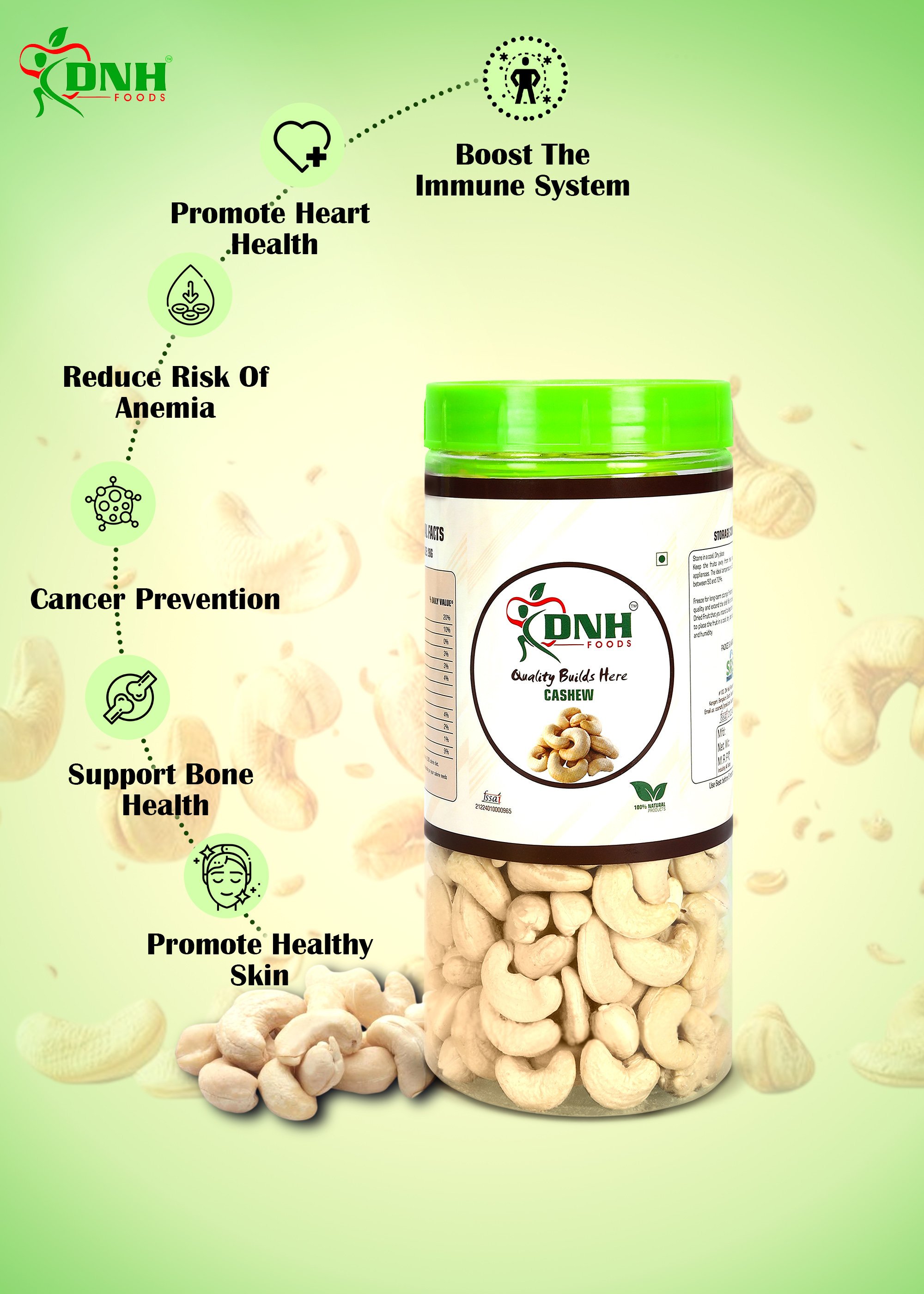 DRY FRUITS COMBO 2 KG  PACK 500G X 4 PC