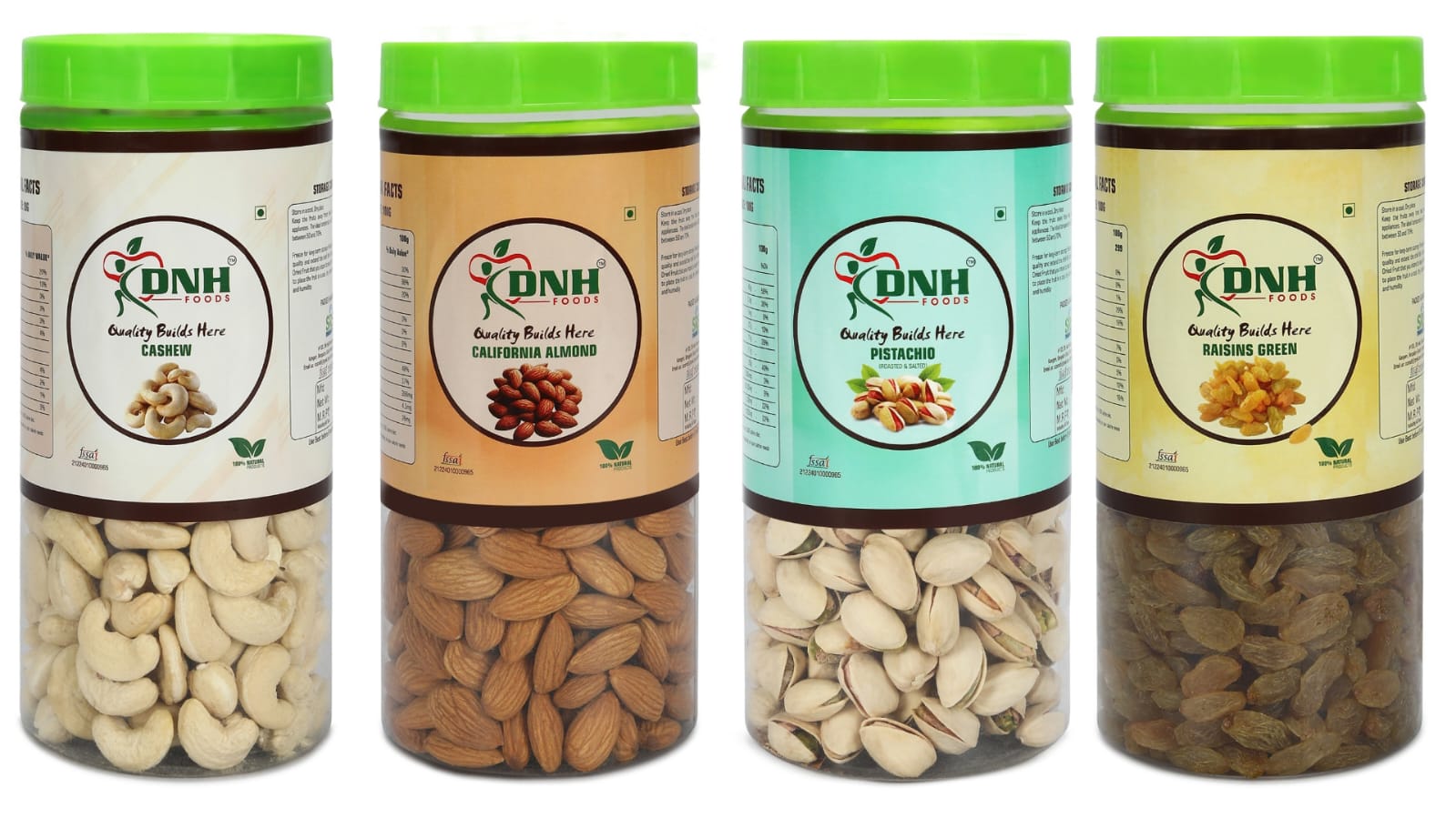 DRY FRUITS COMBO 1 KG  PACK  250G X 4 PC