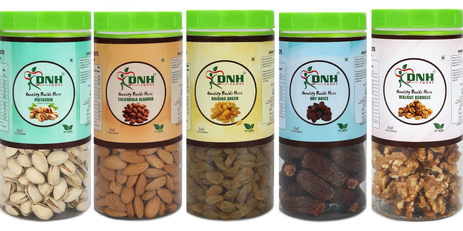 DRY FRUITS COMBO 2.50 KG  PACK  500G X 5 PC