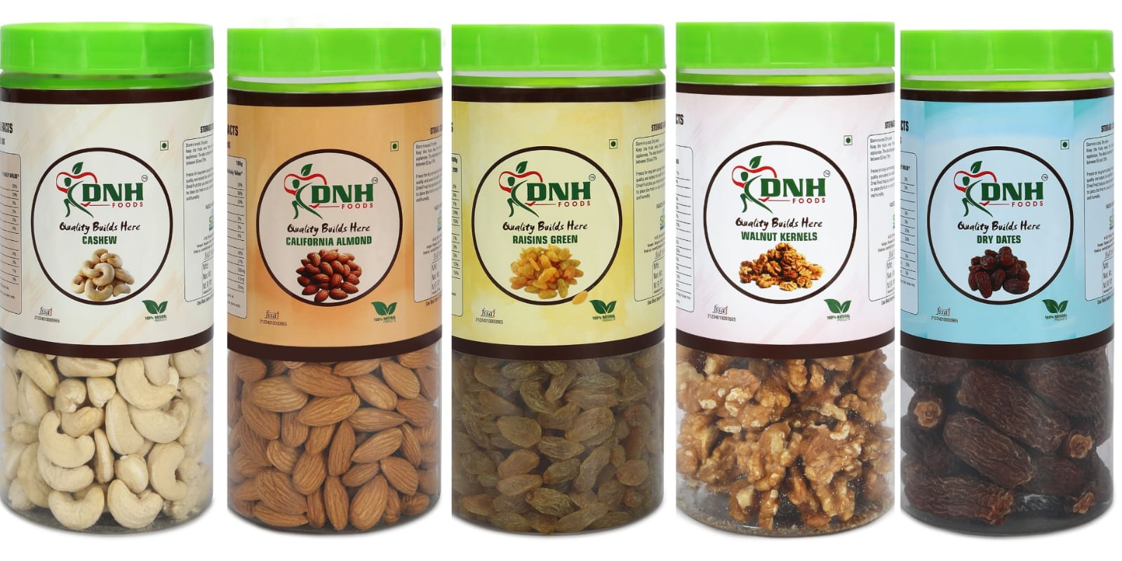 DRY FRUITS COMBO 2.50 KG  PACK  500G X 5 PC