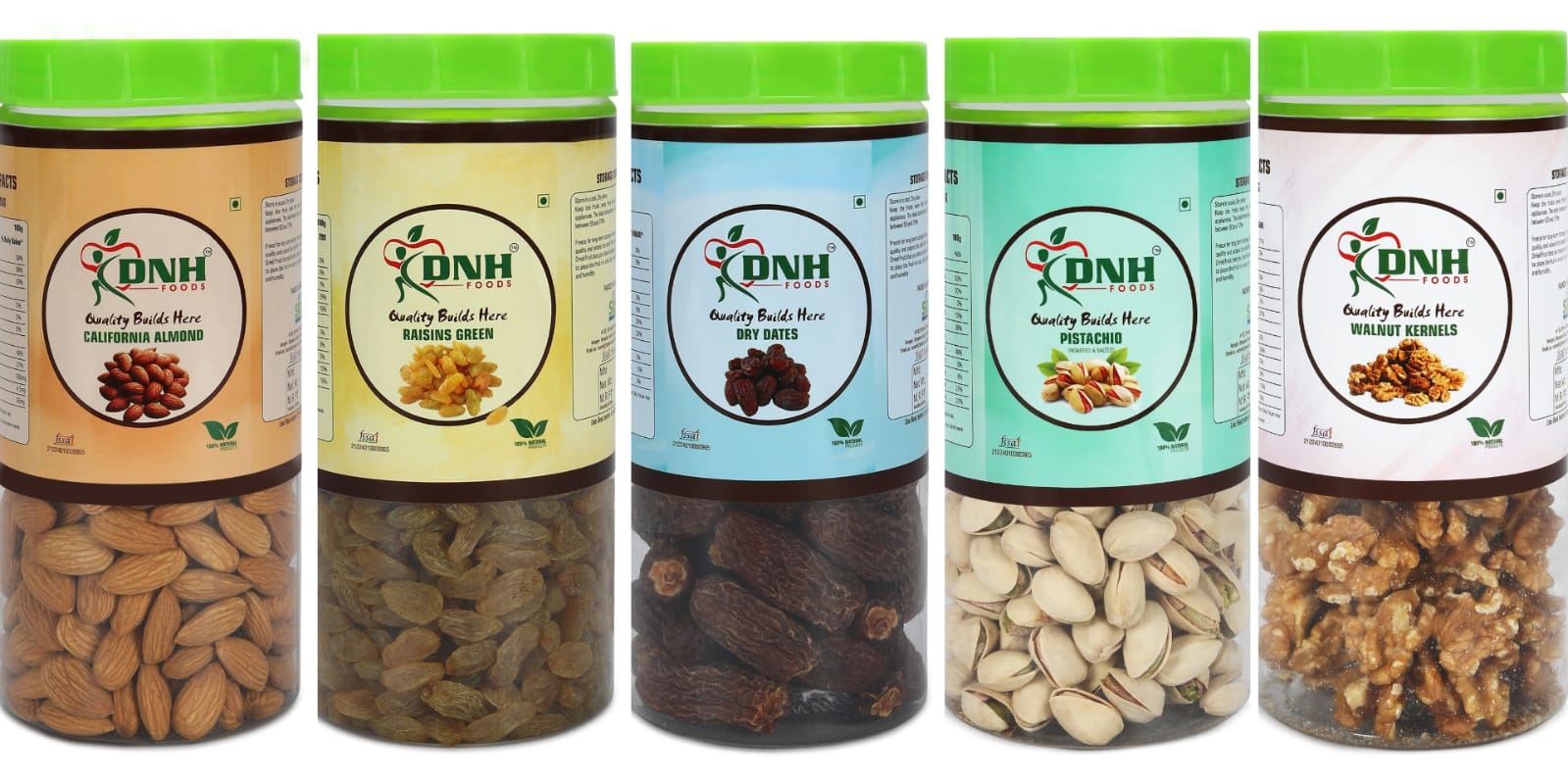 DRY FRUITS COMBO 2.50 KG  PACK  500G X 5 PC