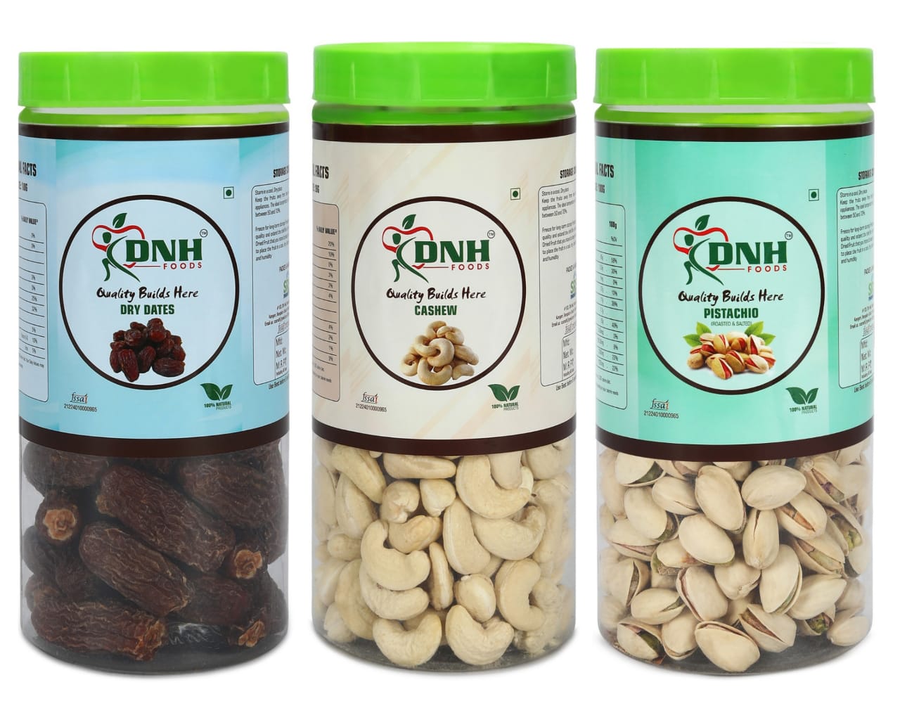 DRY FRUITS COMBO 450 GRAMS PACK 150G X 3 PC DATES | CASHEW | PISTACHIO - Boosts Energy, Improves Digestion, Rich in Antioxidants
