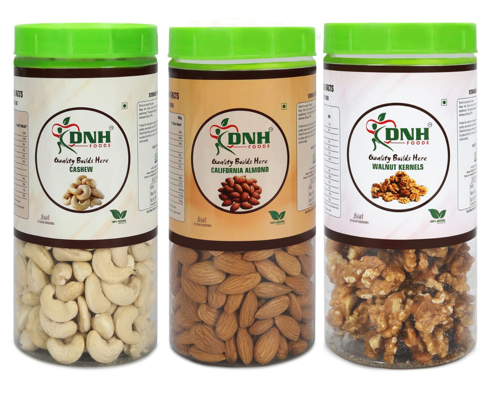 DRY FRUITS COMBO 450 GRAMS PACK 150G X 3 PC CASHEW | ALMONDS | WALNUT - Boosts Stamina, Aids Weight Management, Strengthens Immunity