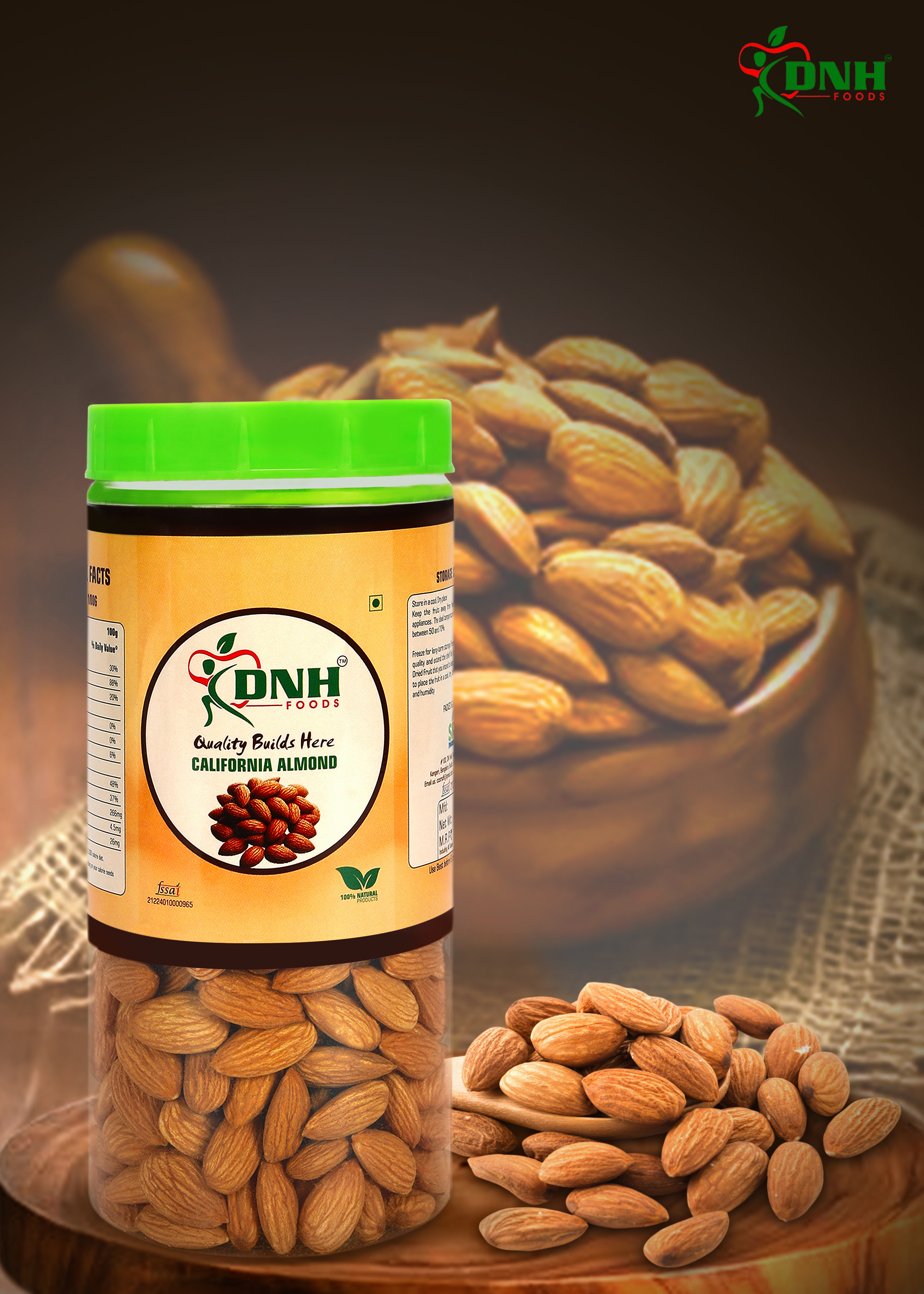 DRY FRUITS COMBO 1 KG PACK 500 X 2 PC         CASHEW | ALMONDS       - Improves Skin Health, Provides Essential Nutrients