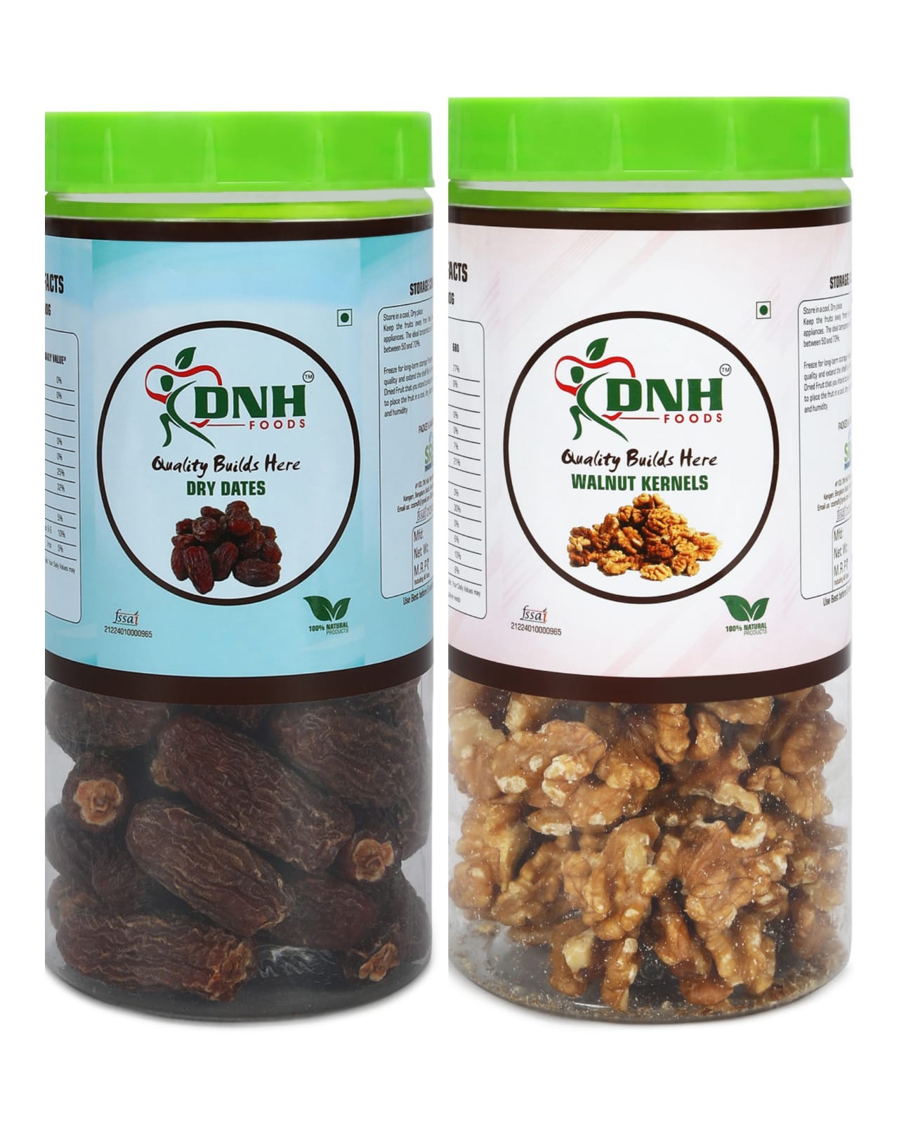 DRY FRUITS COMBO 1 KG PACK 500 X 2 PC         DATES | WALNUT       - Rich in Antioxidants, Enhances Memory