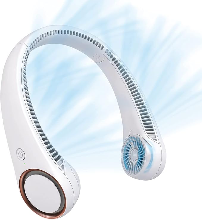 Portable Rechargeable Neck Fan USB Charging Battery Bladeless Neck Fan Smart Mini Hand Free 3 High Speed Fan Low Noise 360 Cooling Neck Fan ( Multi Colour ) - Electricals | Buy online on ZillyBuy