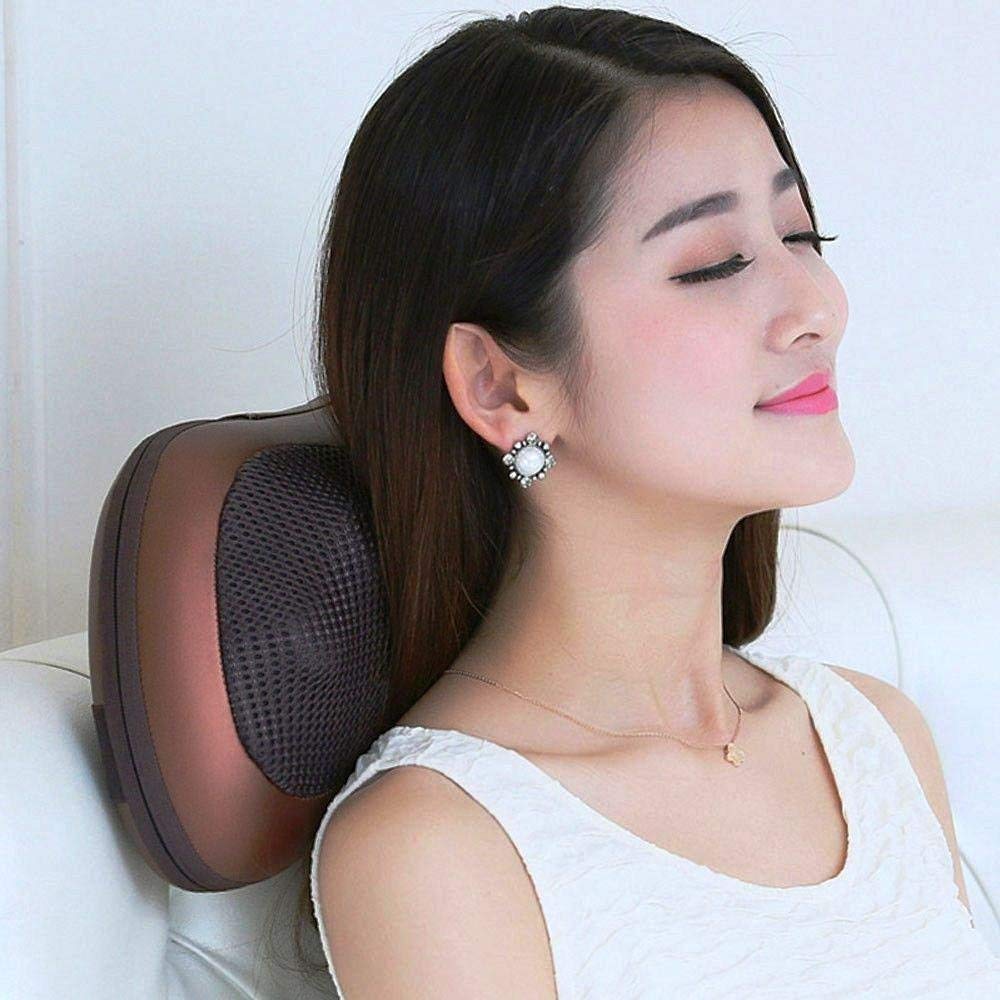 Car & Home Use Neck Massager 2 In 1 Massage Pillow For Muscle Relaxation With AC Adaptor Corded Electric & Car Charger - Car and Shoe Care | Buy online on ZillyBuy