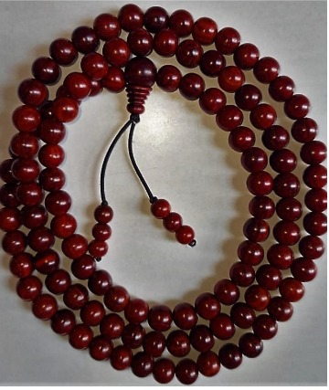 10 MM Red Sandal Jap Mala bright red