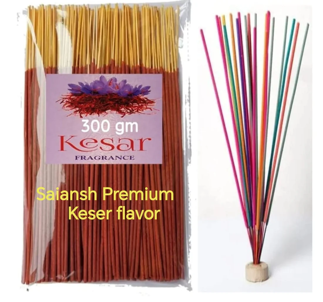 Saiansh Premium Kesar (Saffron) Agerbatti 500gm - Pooja Needs | Buy online on ZillyBuy