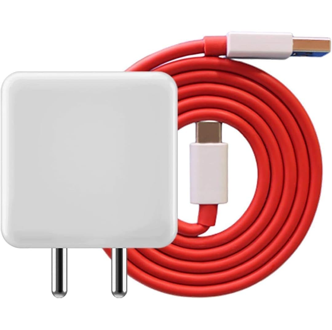 65W SUPEVOOC Fast Charger with Type-C Cable | 65W USB Charger for OnePlus, Realme, Oppo, Redmi, Xiaomi, Poco, iQOO, Samsung, Motorola & More
