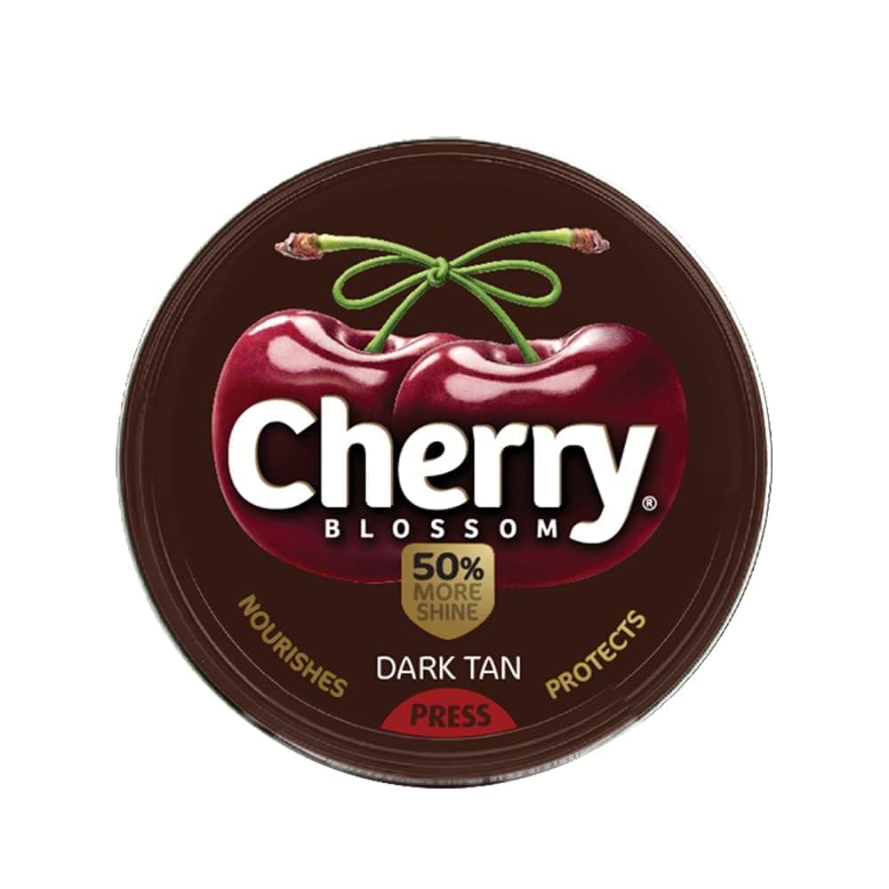 Cherry Blossom Wax Shoe Polish Dark Tan - 40gm | Leather Shoe Shiner