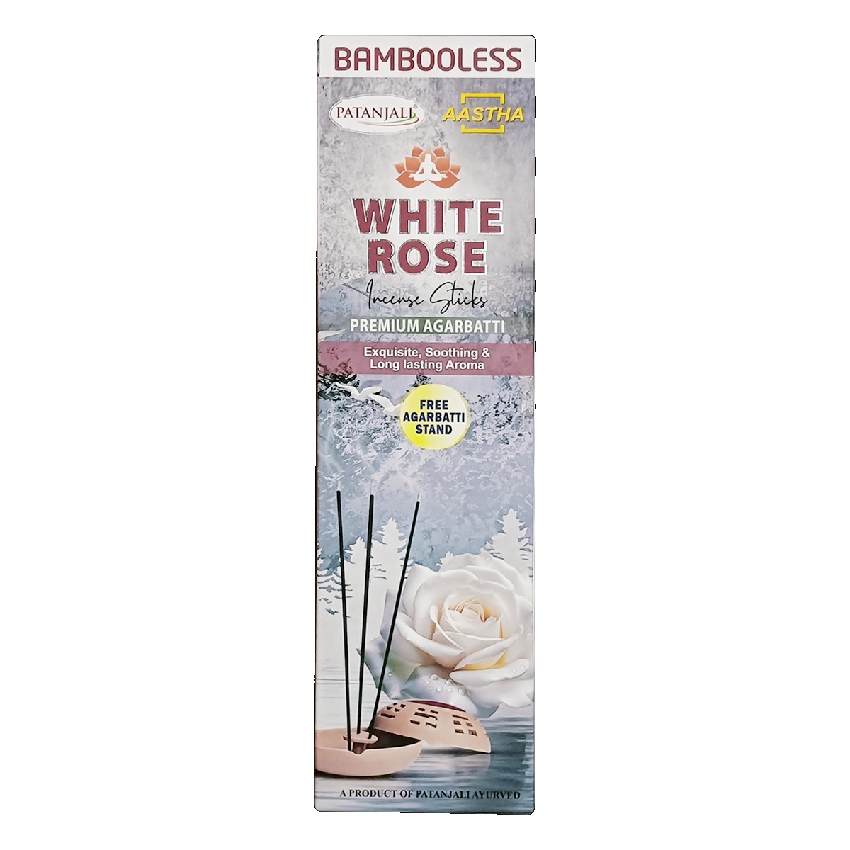 Patanjali Aastha Bambooless Agarbati Whiterose 80gm - Pooja Needs | Buy online on ZillyBuy