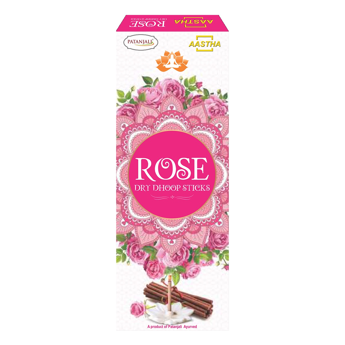 Patanjali aastha Rose Dry dhoop Sticks 8 N - Pooja Needs | Buy online on ZillyBuy