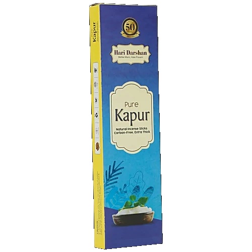 Hari Darshan Pure Kapur Natural Incense Sticks/Agarbatti - Carbon Free, Extra Thick, 60 g - Pooja Needs | Buy online on ZillyBuy