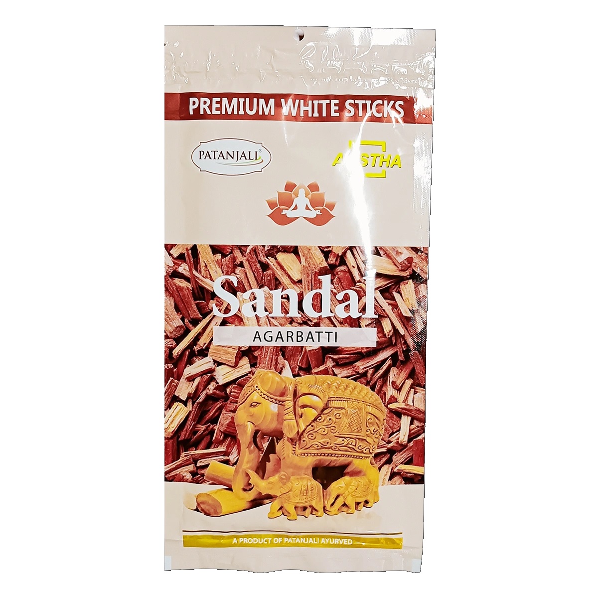 Patanjali Aastha Agarbatti W Stick Sandal- New 110gm - Pooja Needs | Buy online on ZillyBuy