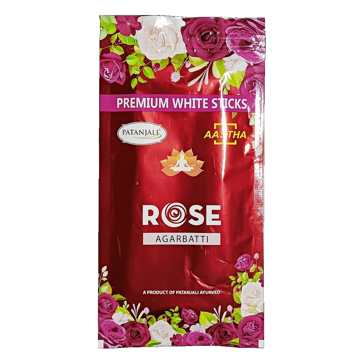 Patanjali Aastha Agarbatti W Stick Rose- New 110gm - Pooja Needs | Buy online on ZillyBuy