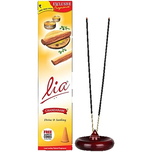 Lia Chandanam Incense Stick/Agarbatti - Provides Long-Lasting Fragrance, 90 g - Pooja Needs | Buy online on ZillyBuy